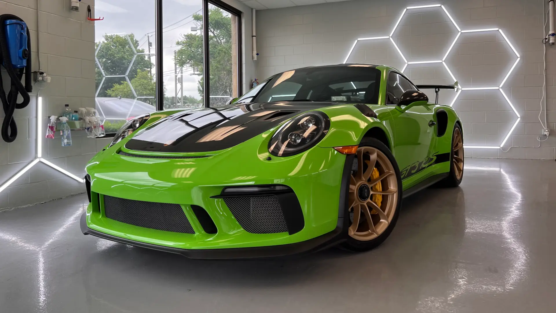 Porsche 911 GT3 RS with full-body paint protection film at HAUT Flagship Studio, Hackensack NJ